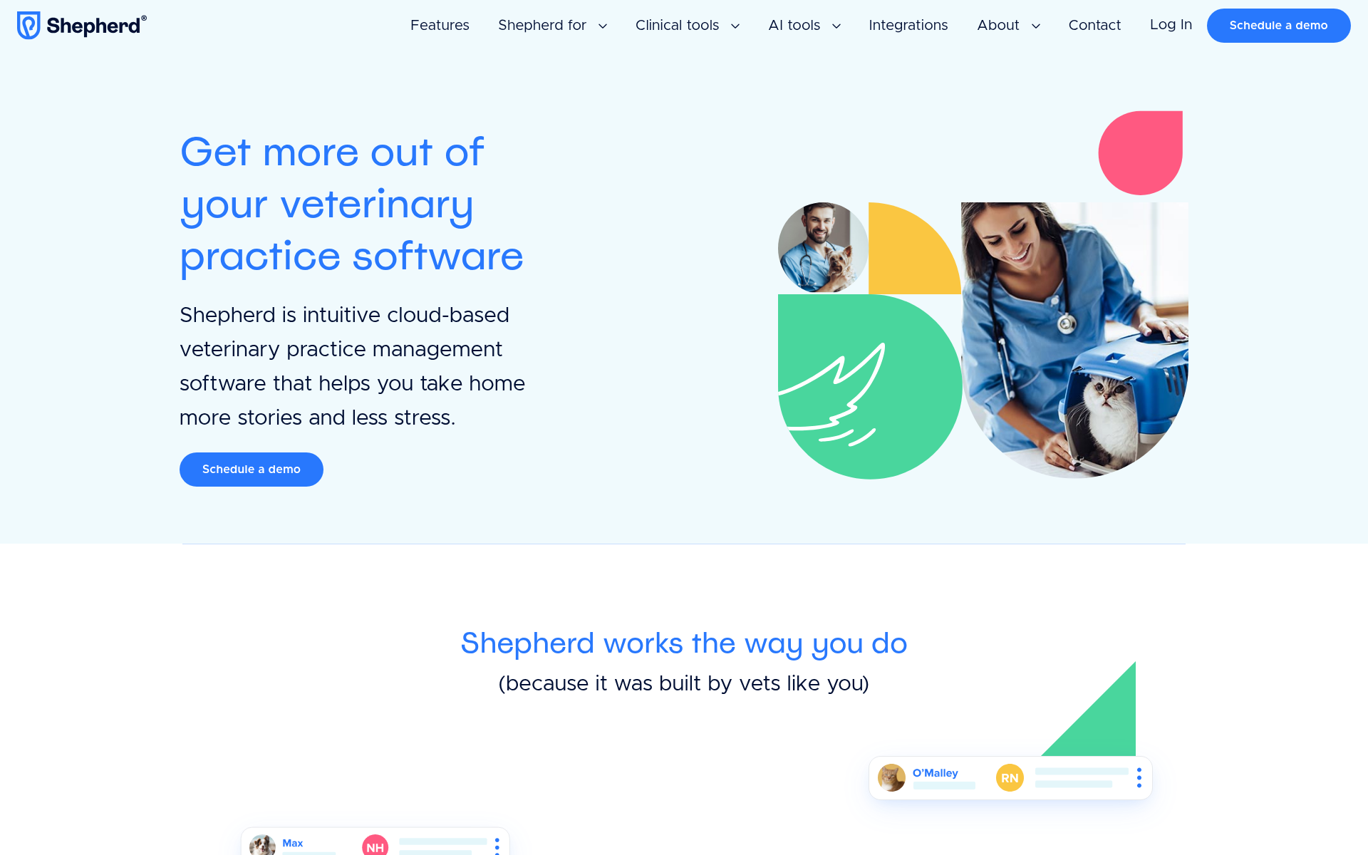 Screenshot of shepherd.vet