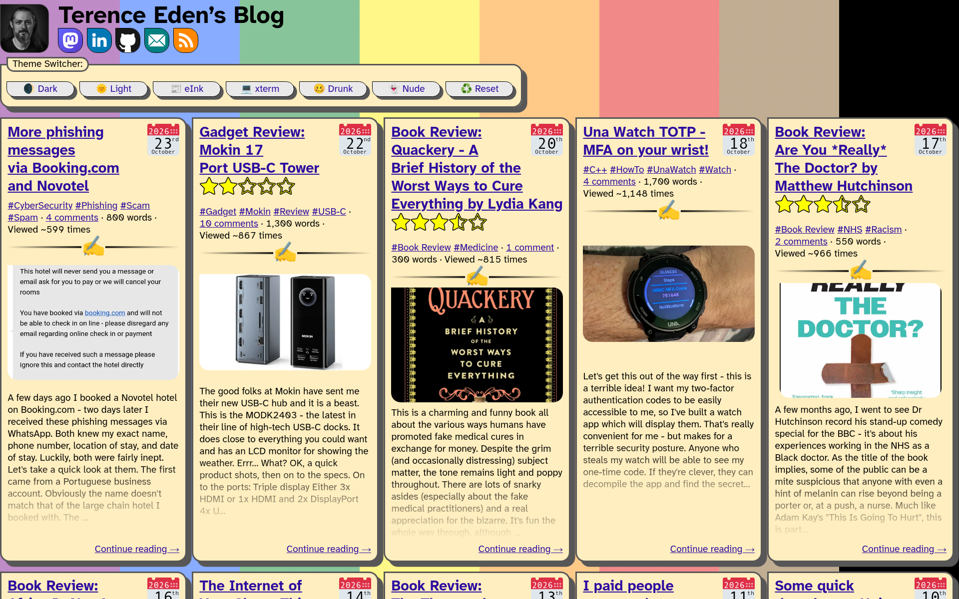 Screenshot of shkspr.mobi