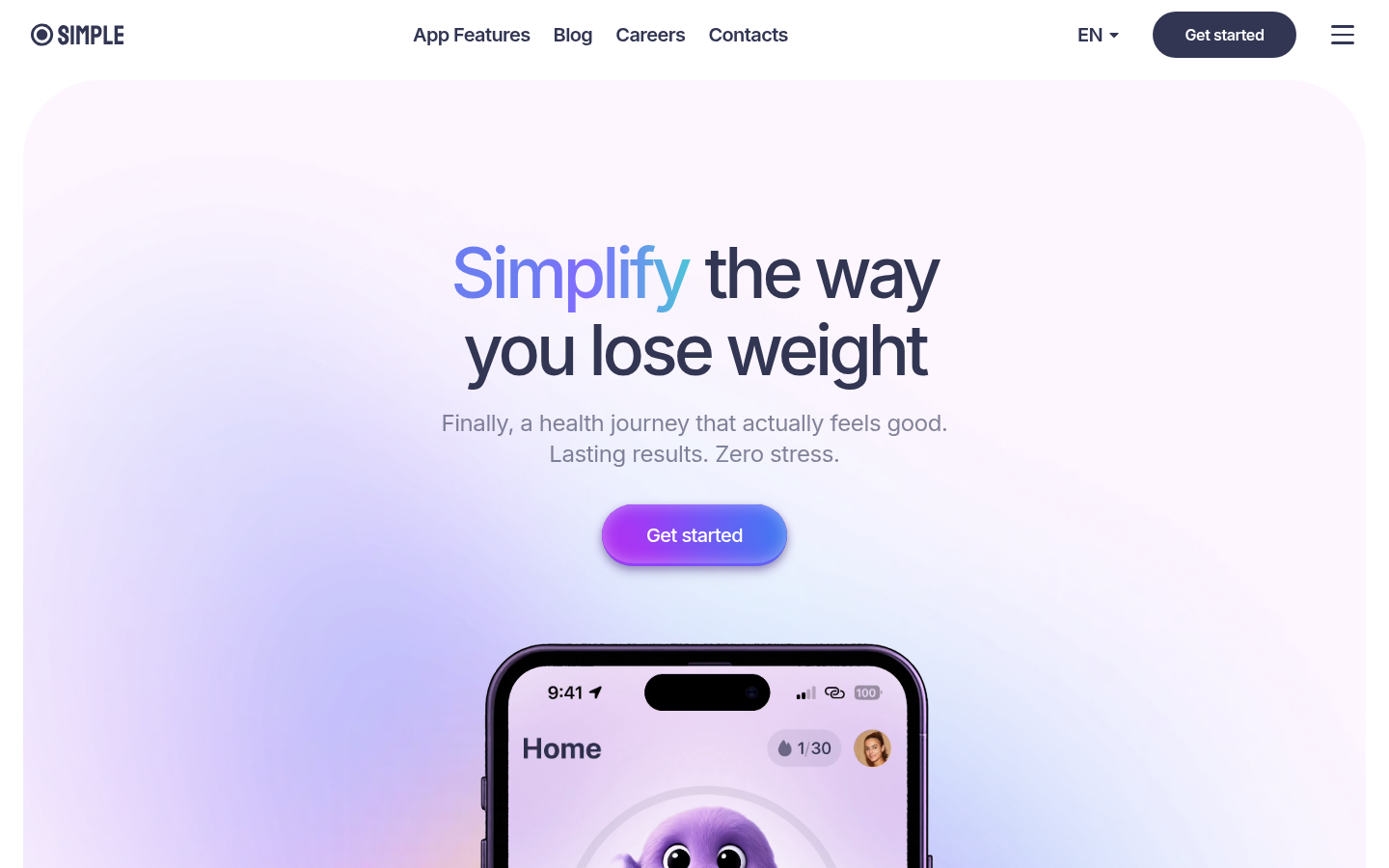 Screenshot of simple.life