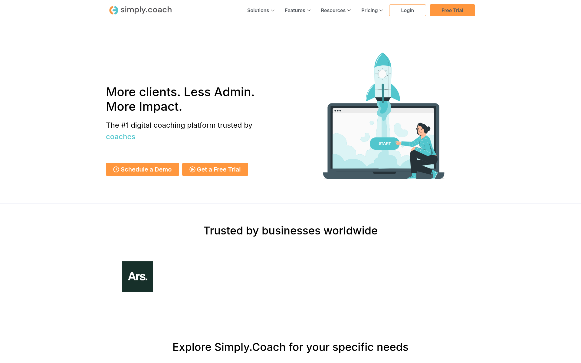 Screenshot of simply.coach