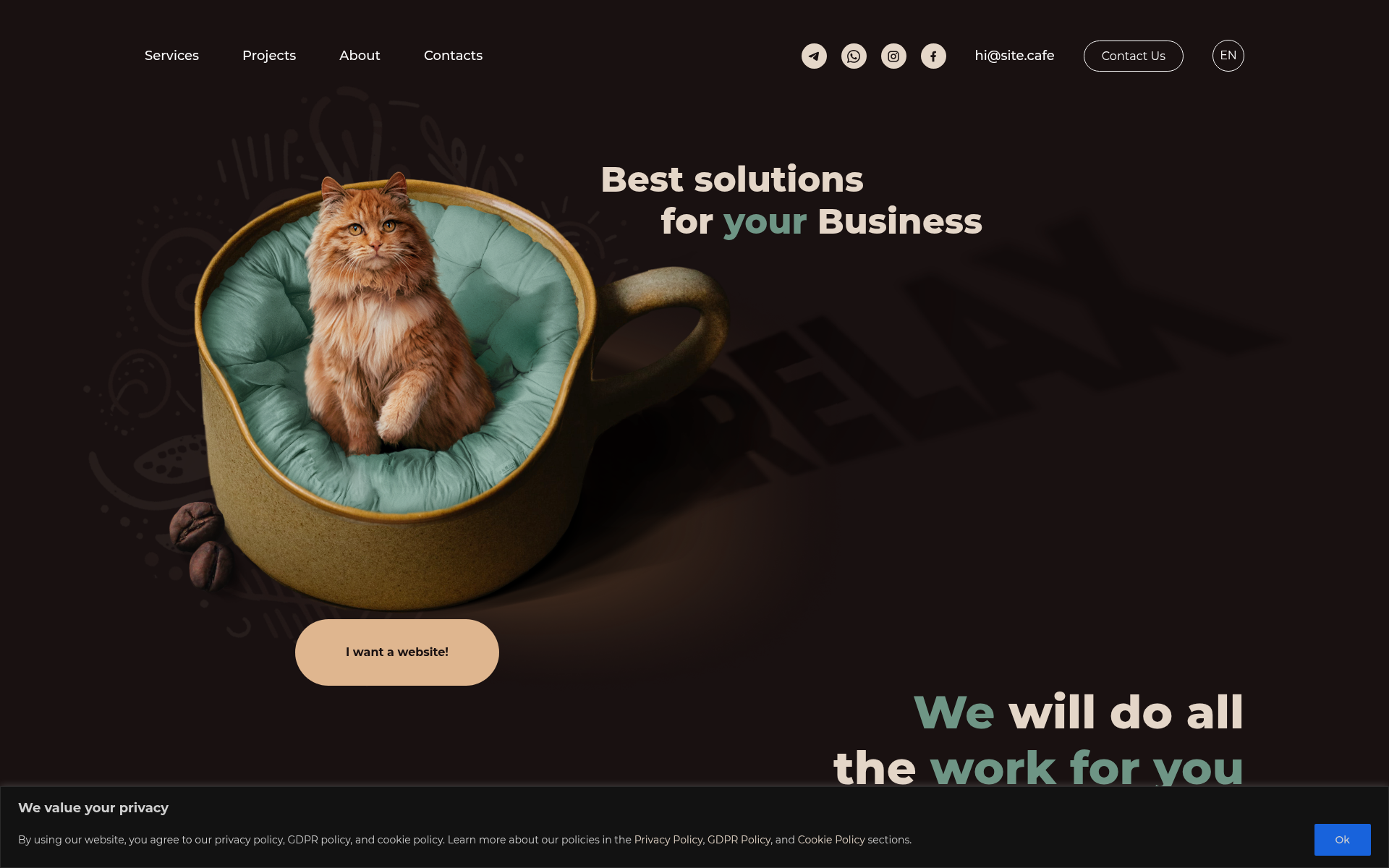 Screenshot of site.cafe