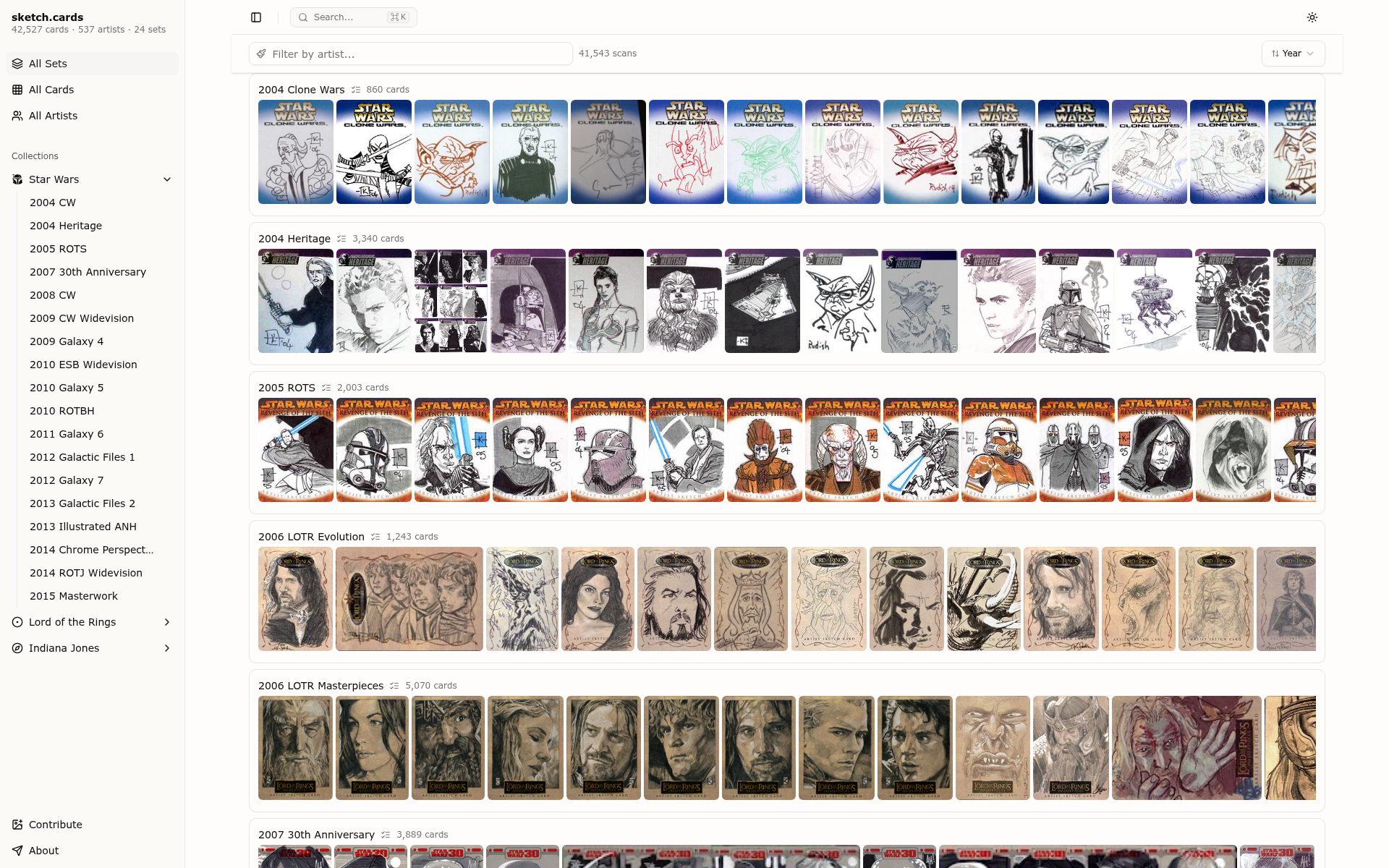 Screenshot of sketch.cards