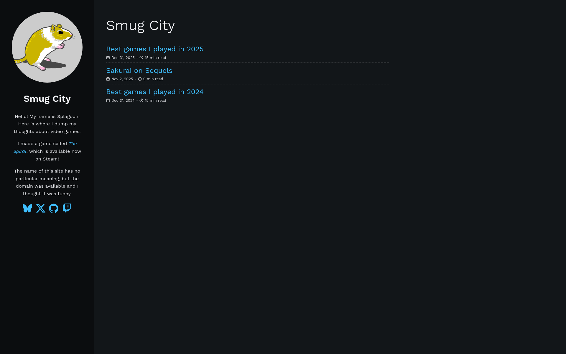 Screenshot of smug.city