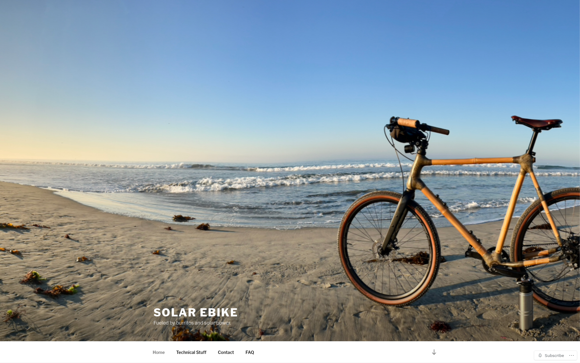 Screenshot of solare.bike