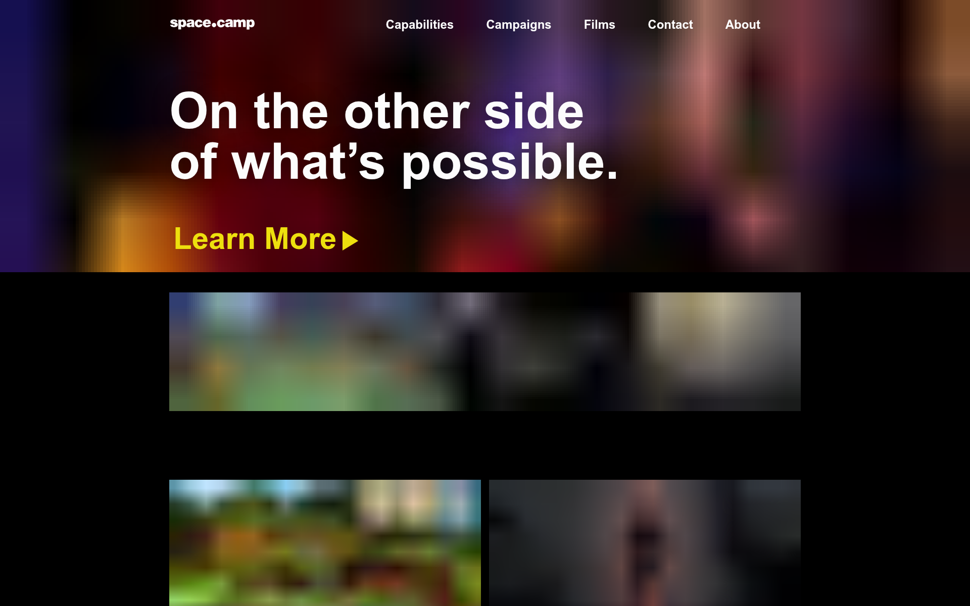 Screenshot of space.camp