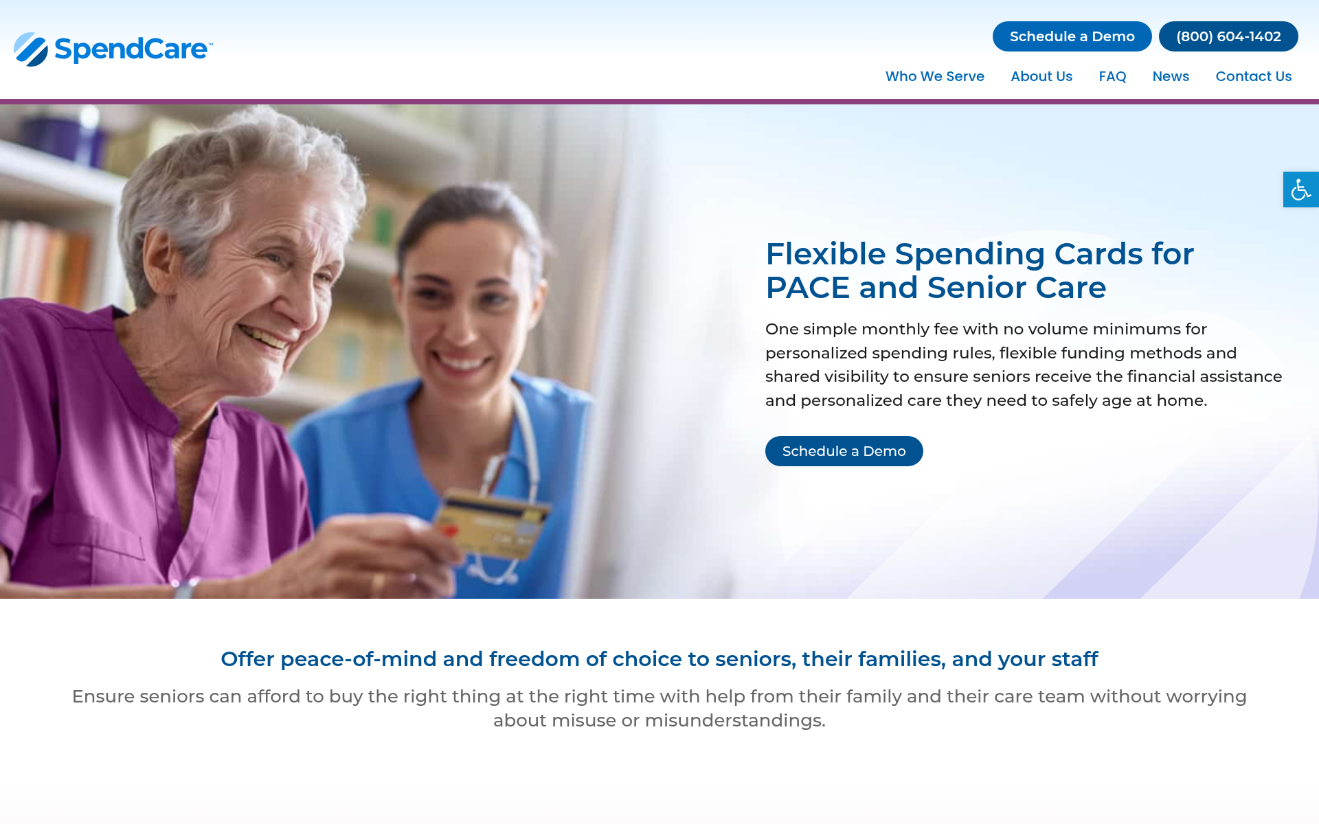 Screenshot of spend.care