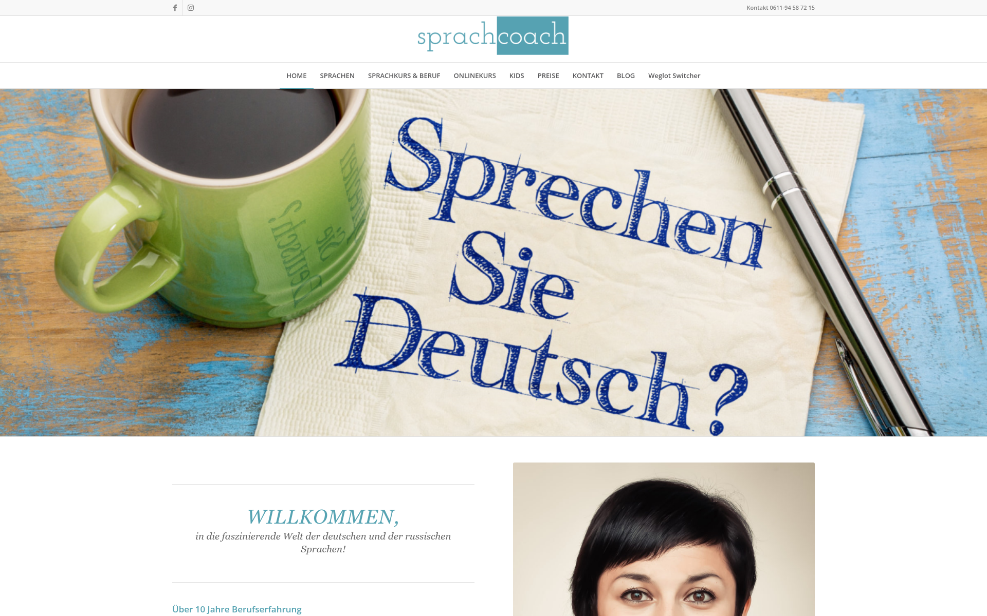 Screenshot of sprach.coach