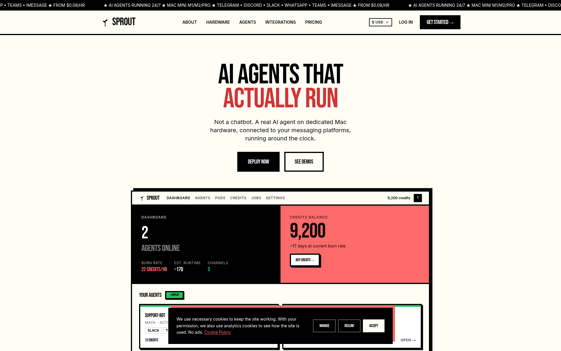 Screenshot of sprout.boutique
