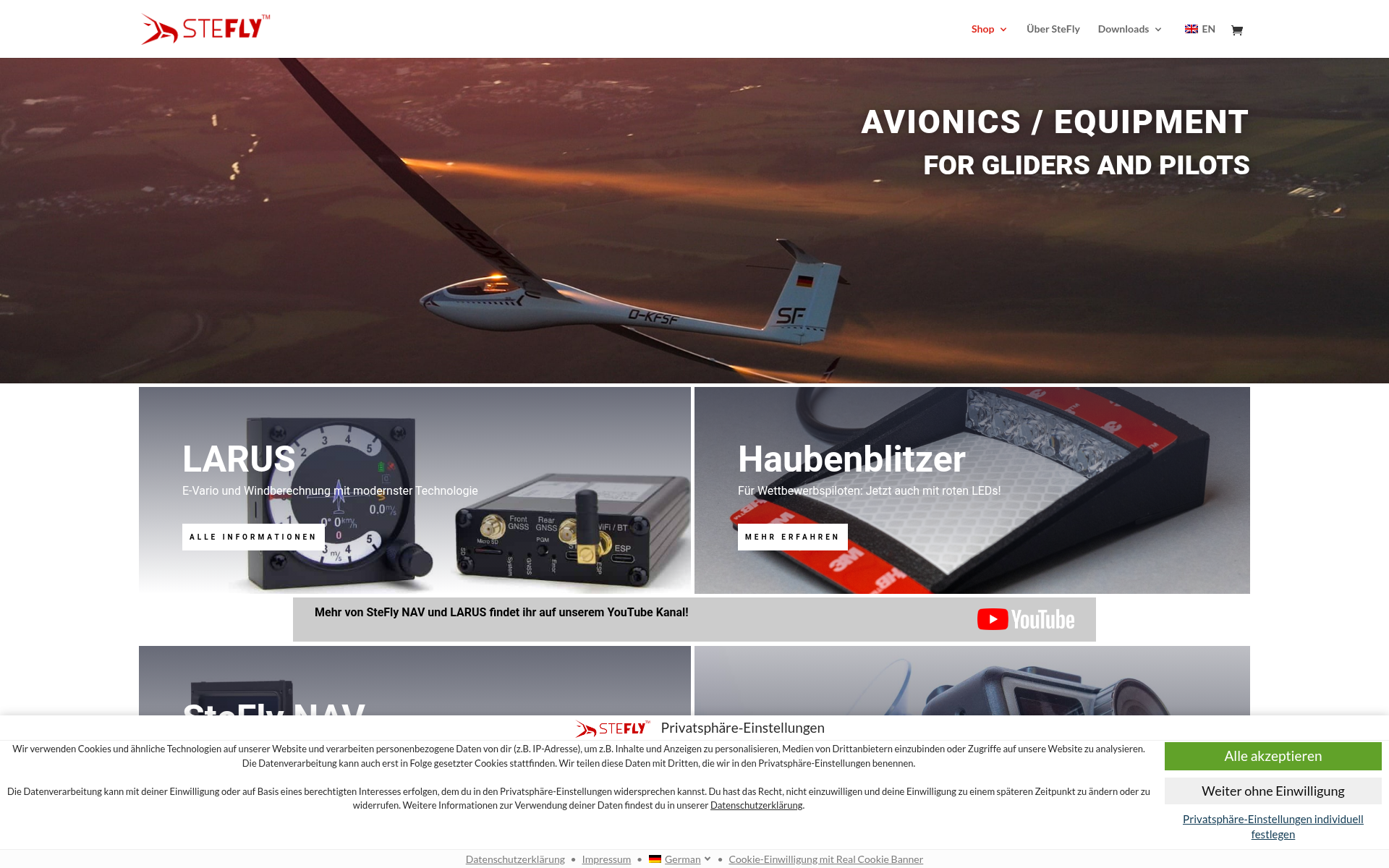 Screenshot of stefly.aero