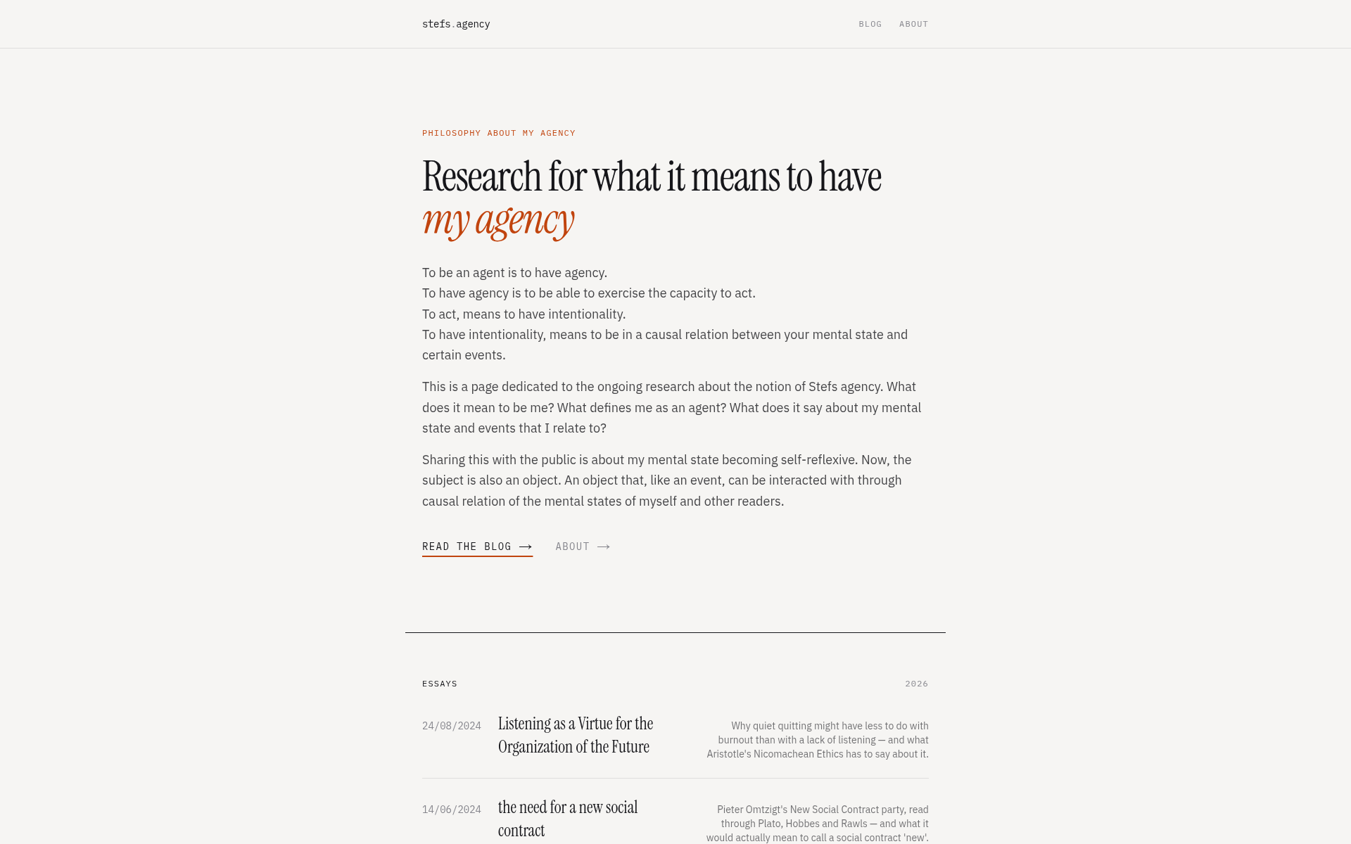 Screenshot of stefs.agency