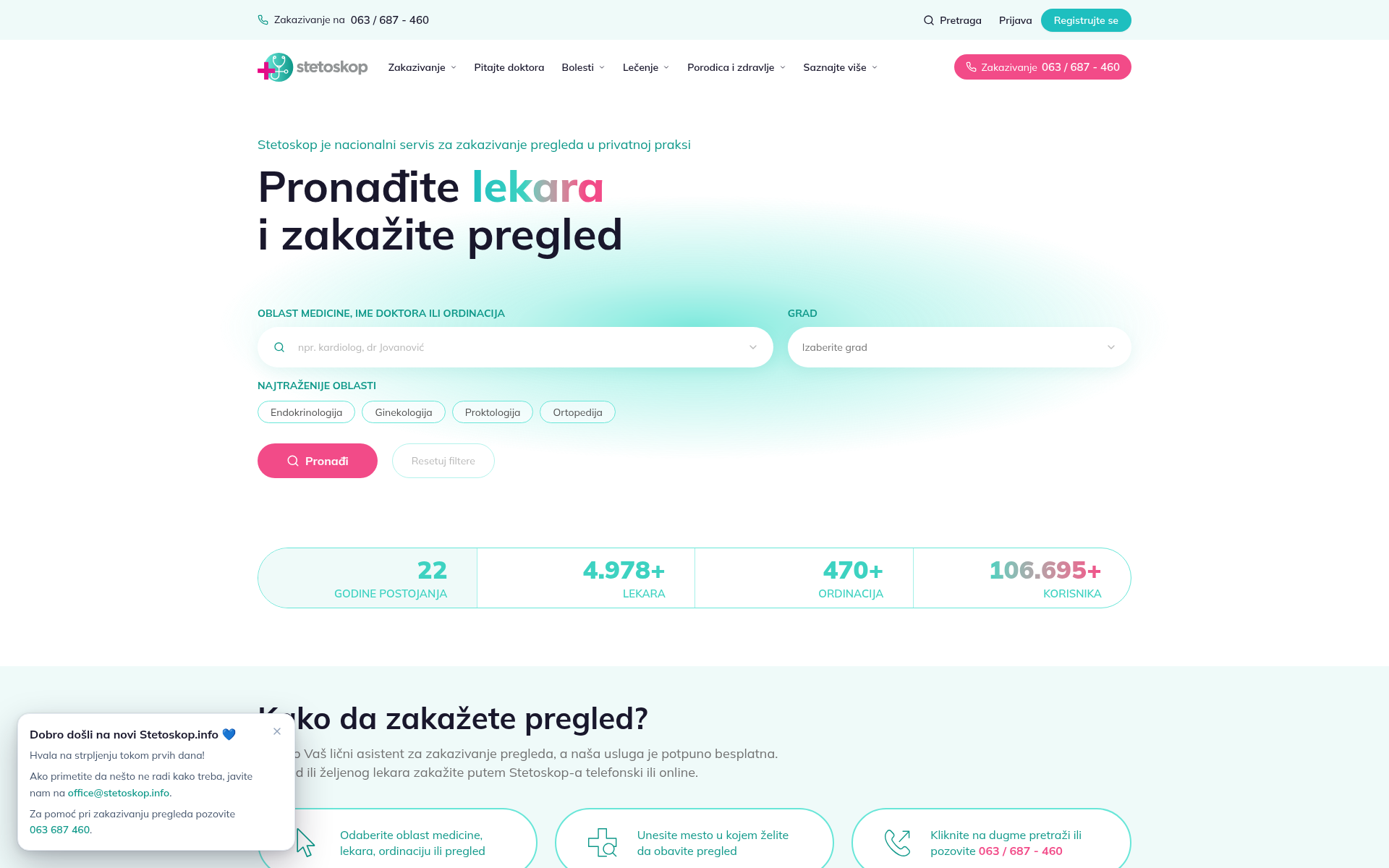 Screenshot of stetoskop.info