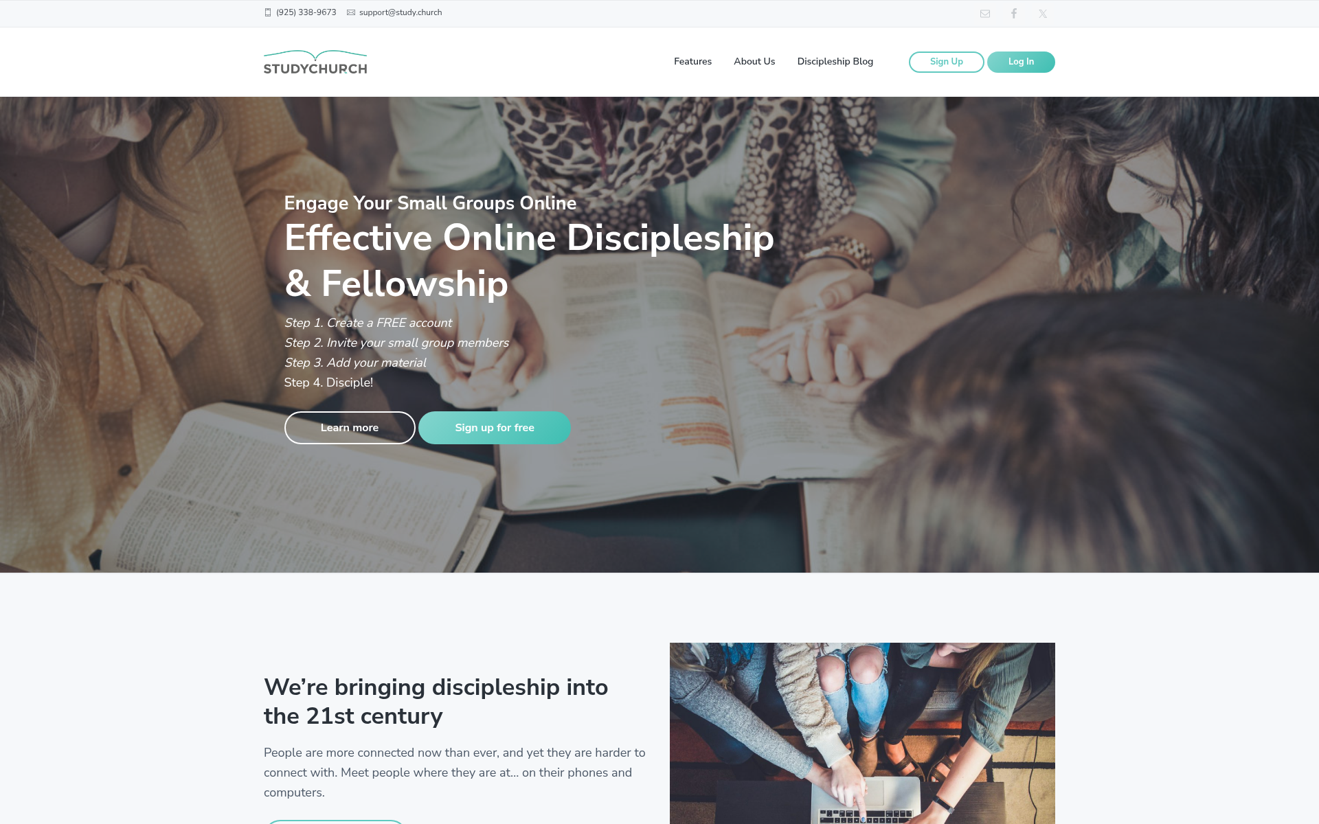 Screenshot of study.church