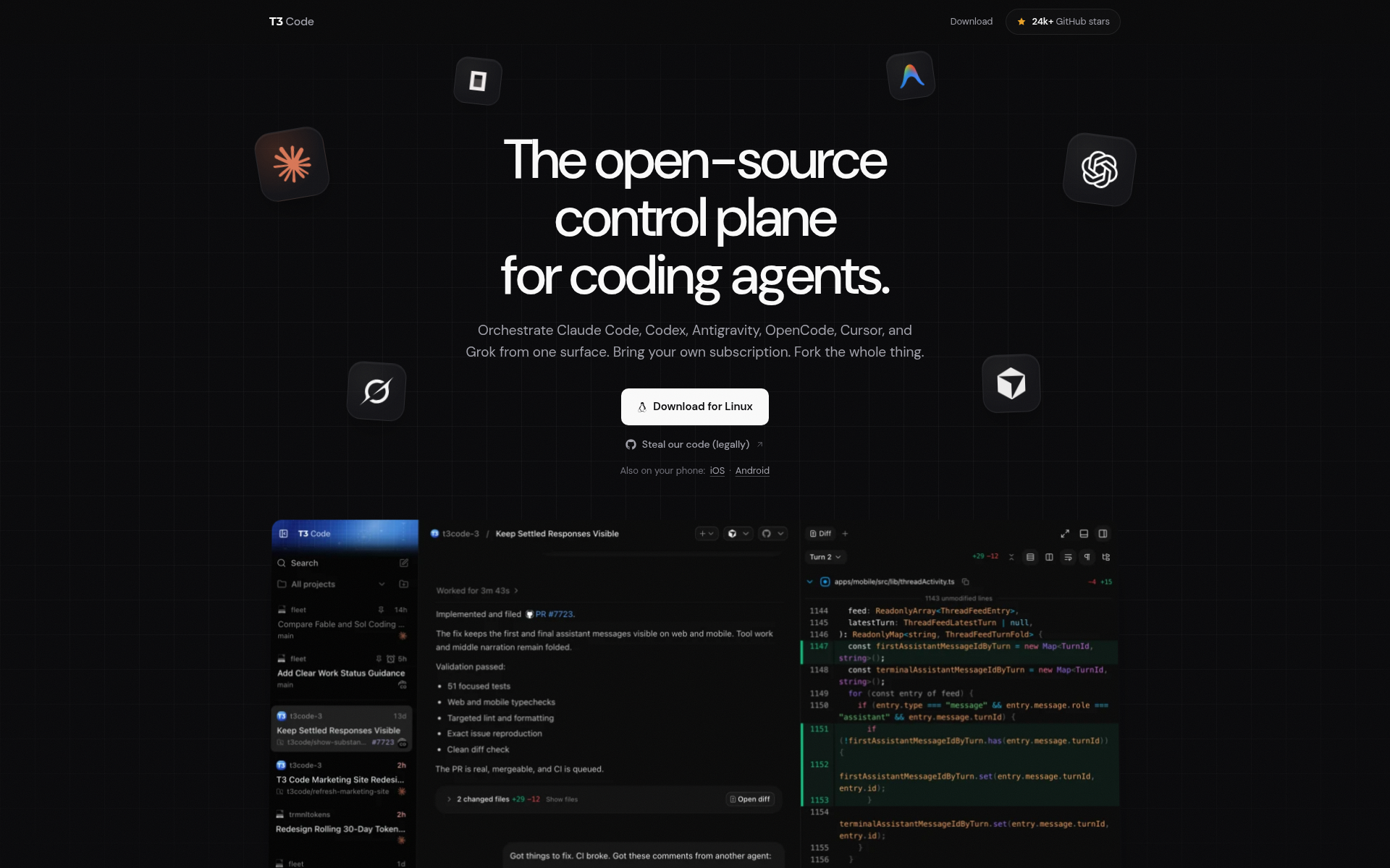 Screenshot of t3.codes