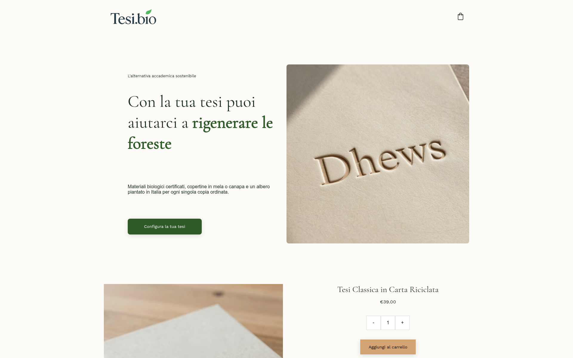 Screenshot of tesi.bio
