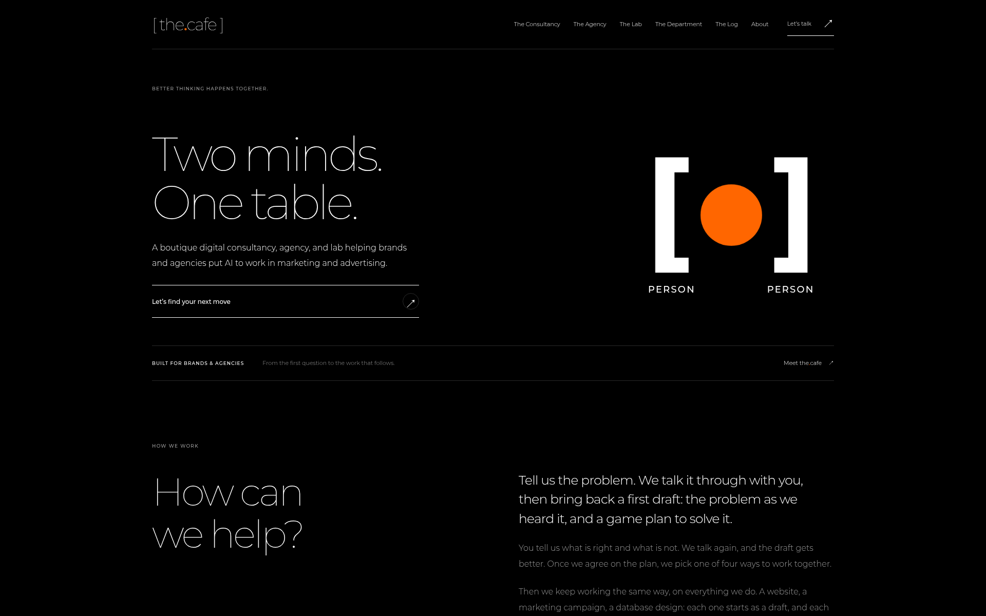 Screenshot of the.cafe