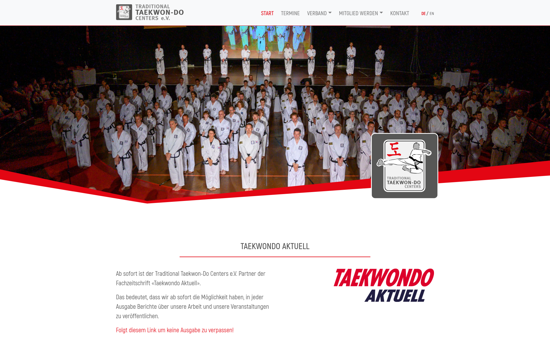Screenshot of tkd.center