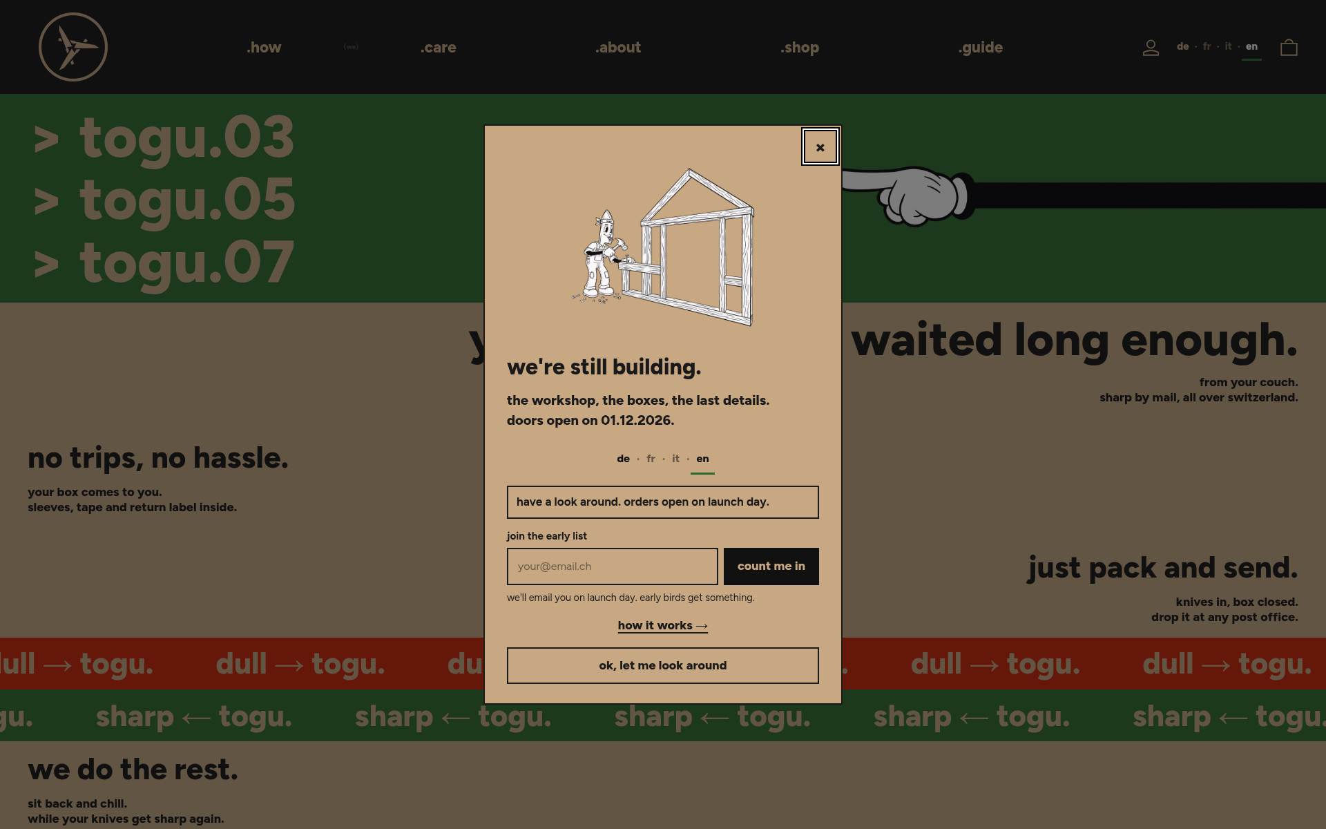 Screenshot of togu.care