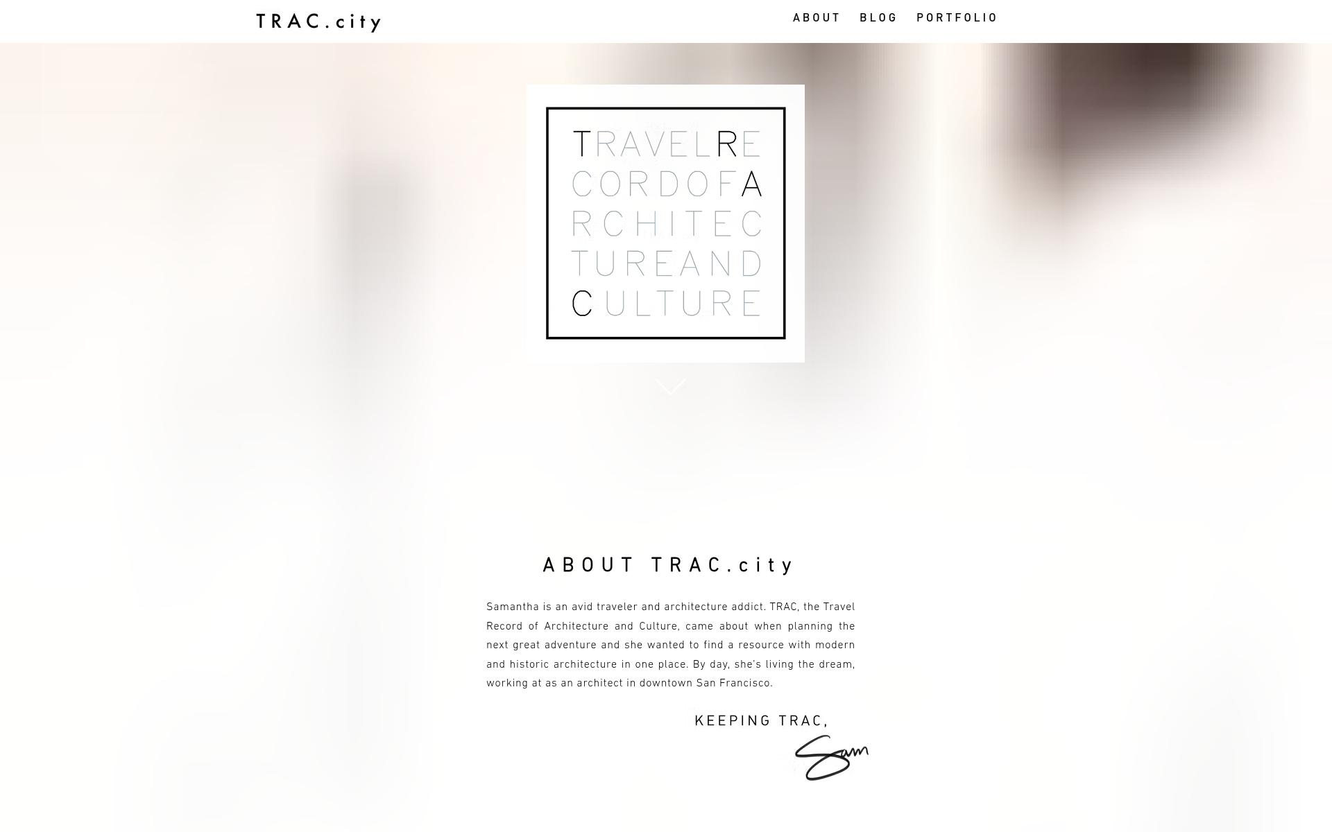 Screenshot of trac.city