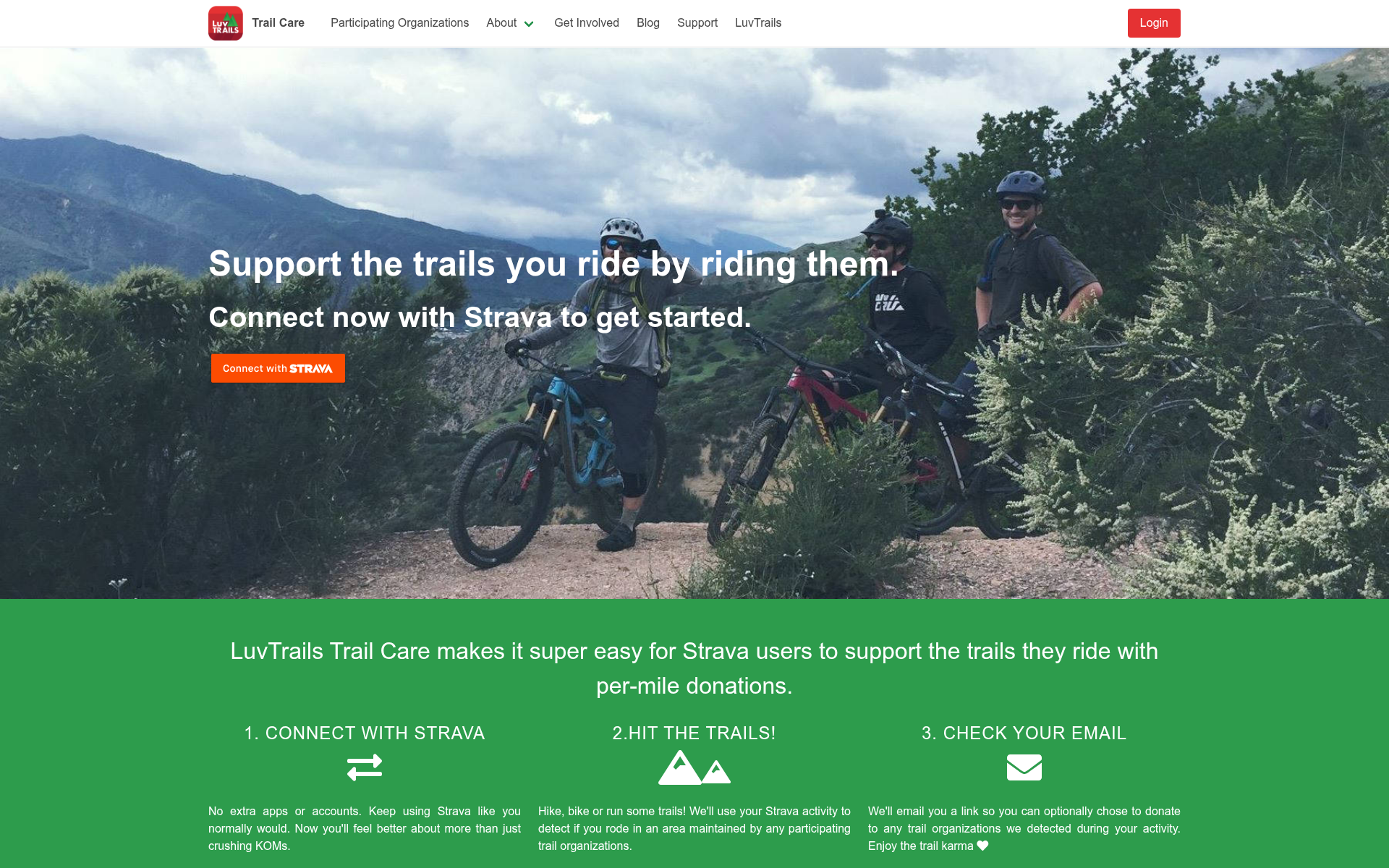Screenshot of trail.care