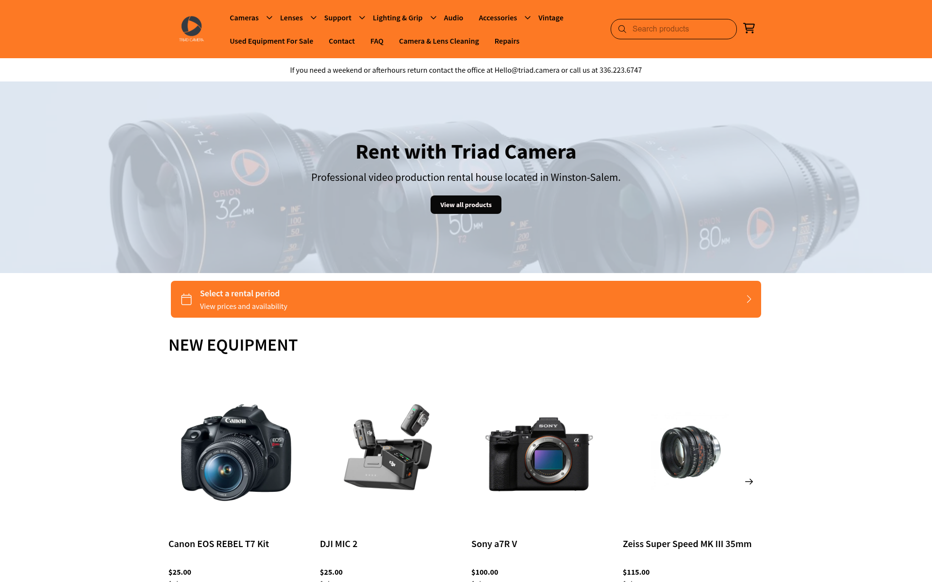 Screenshot of triad.camera