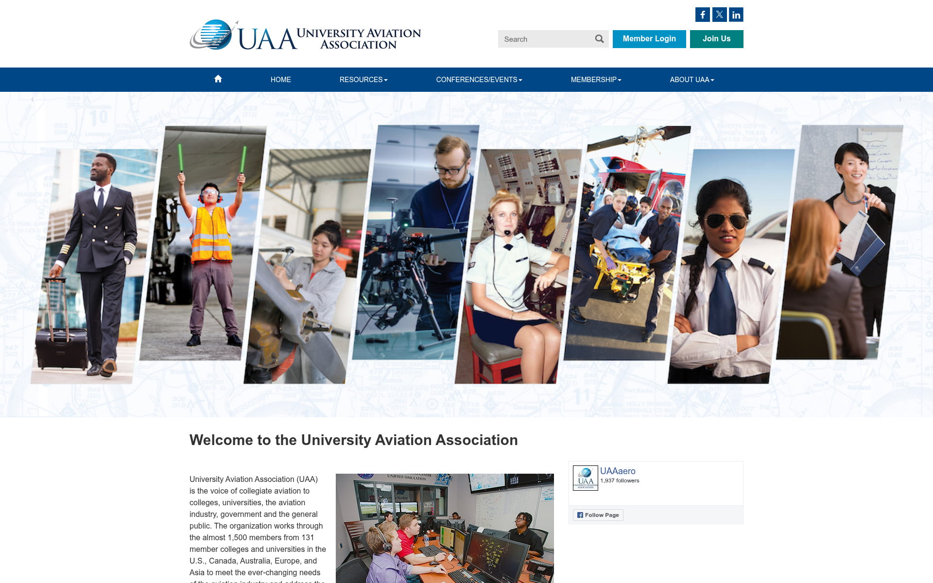 Screenshot of uaa.aero
