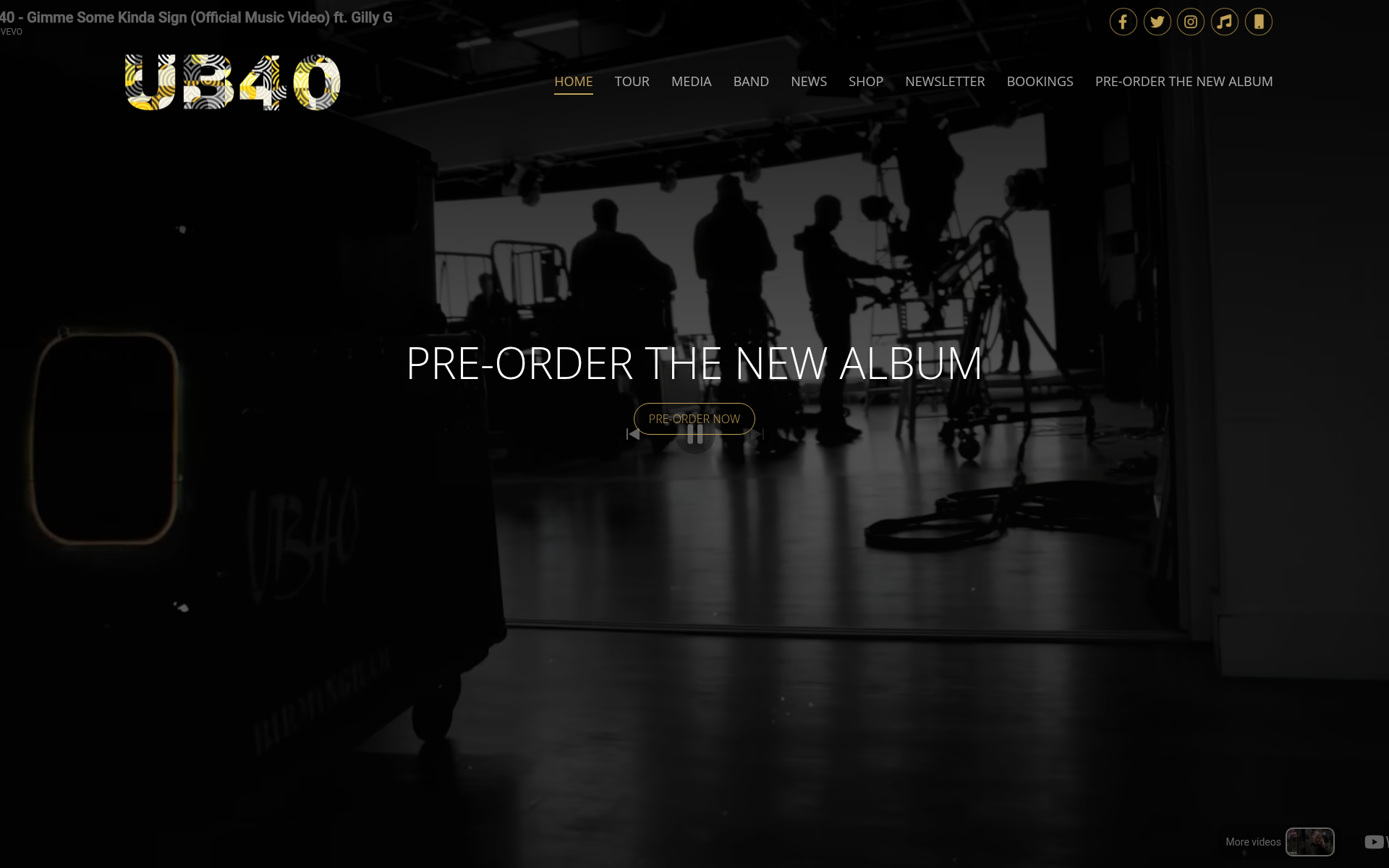 Screenshot of ub40.global