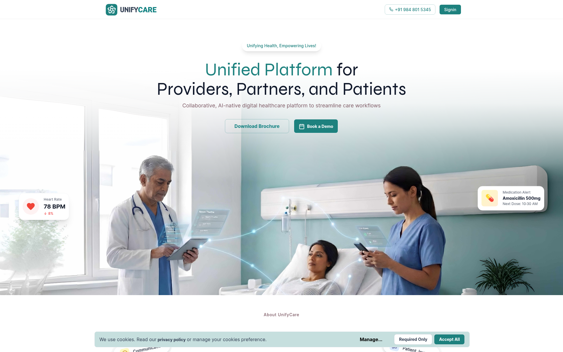 Screenshot of unify.care