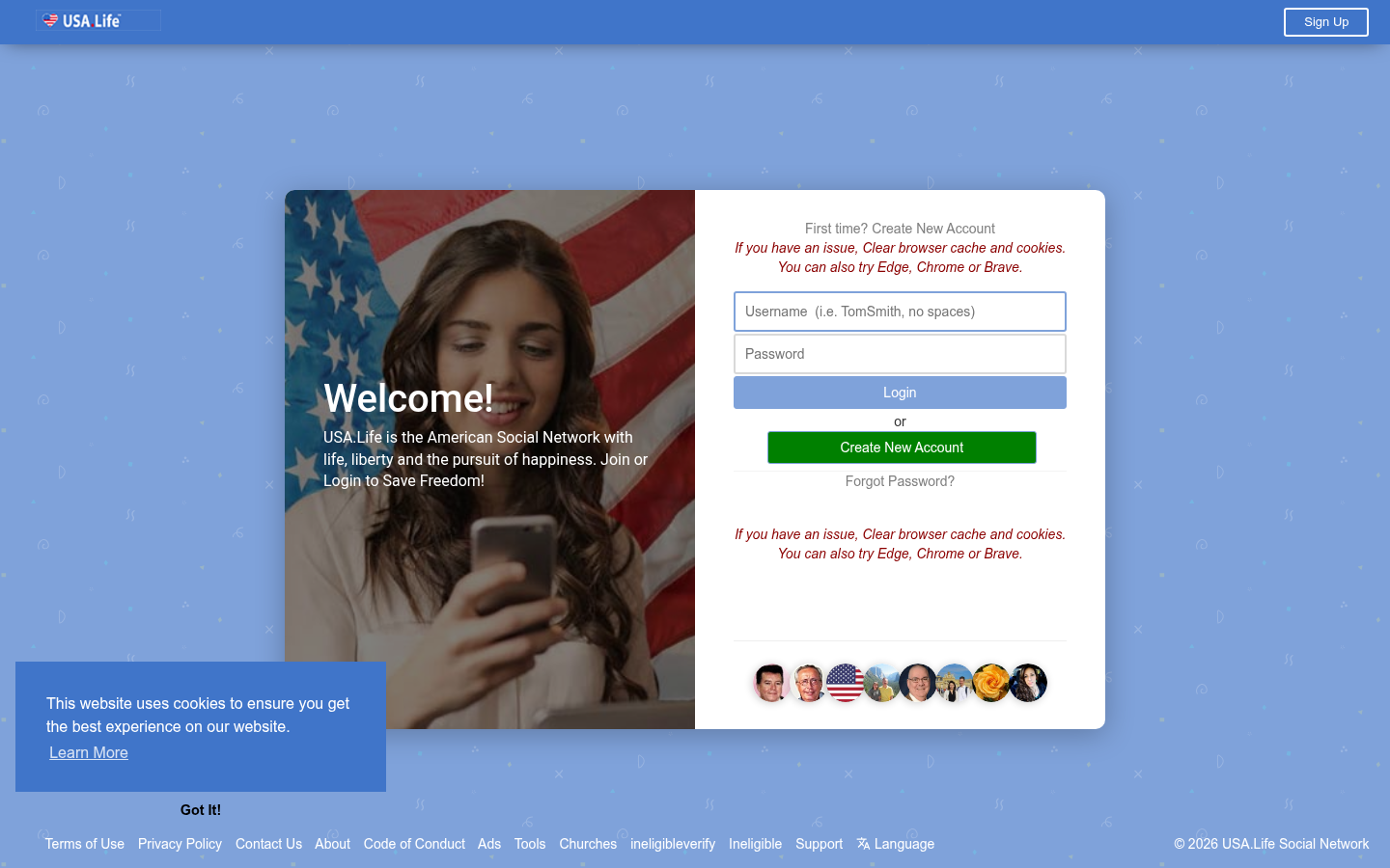 Screenshot of usa.life