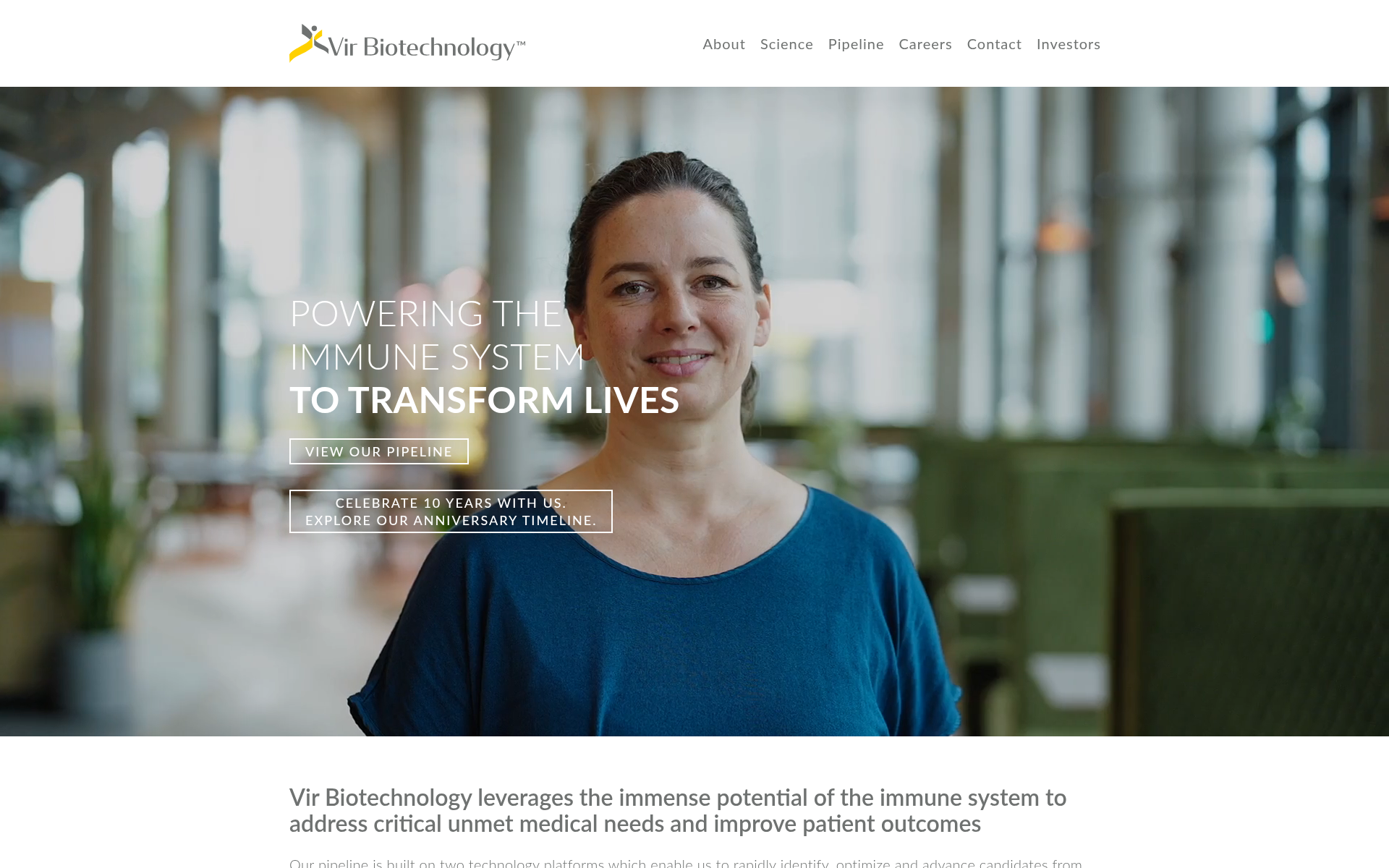 Screenshot of vir.bio