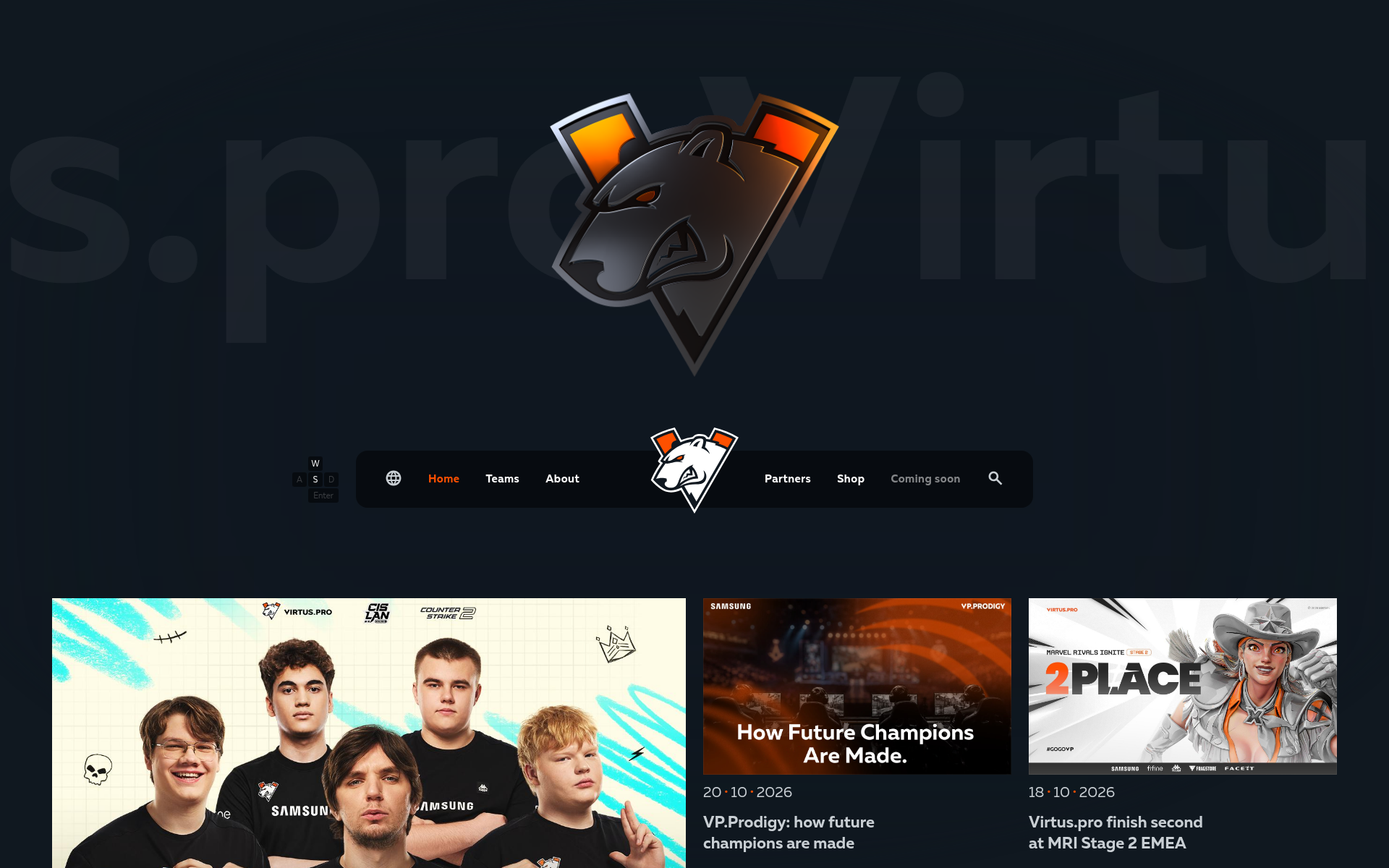 Screenshot of virtus.pro
