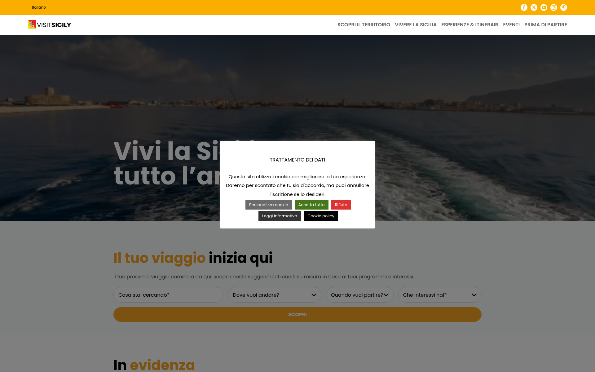 Screenshot of visitsicily.info