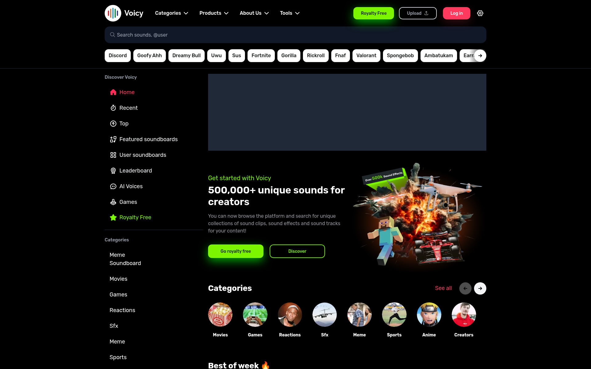 Screenshot of voicy.network