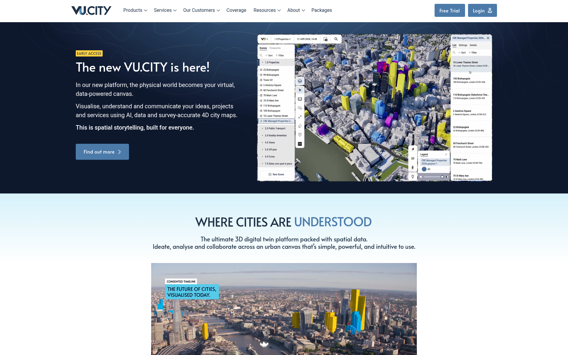 Screenshot of vu.city