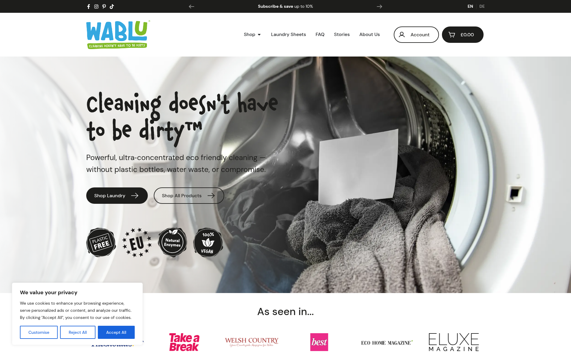Screenshot of wablu.care