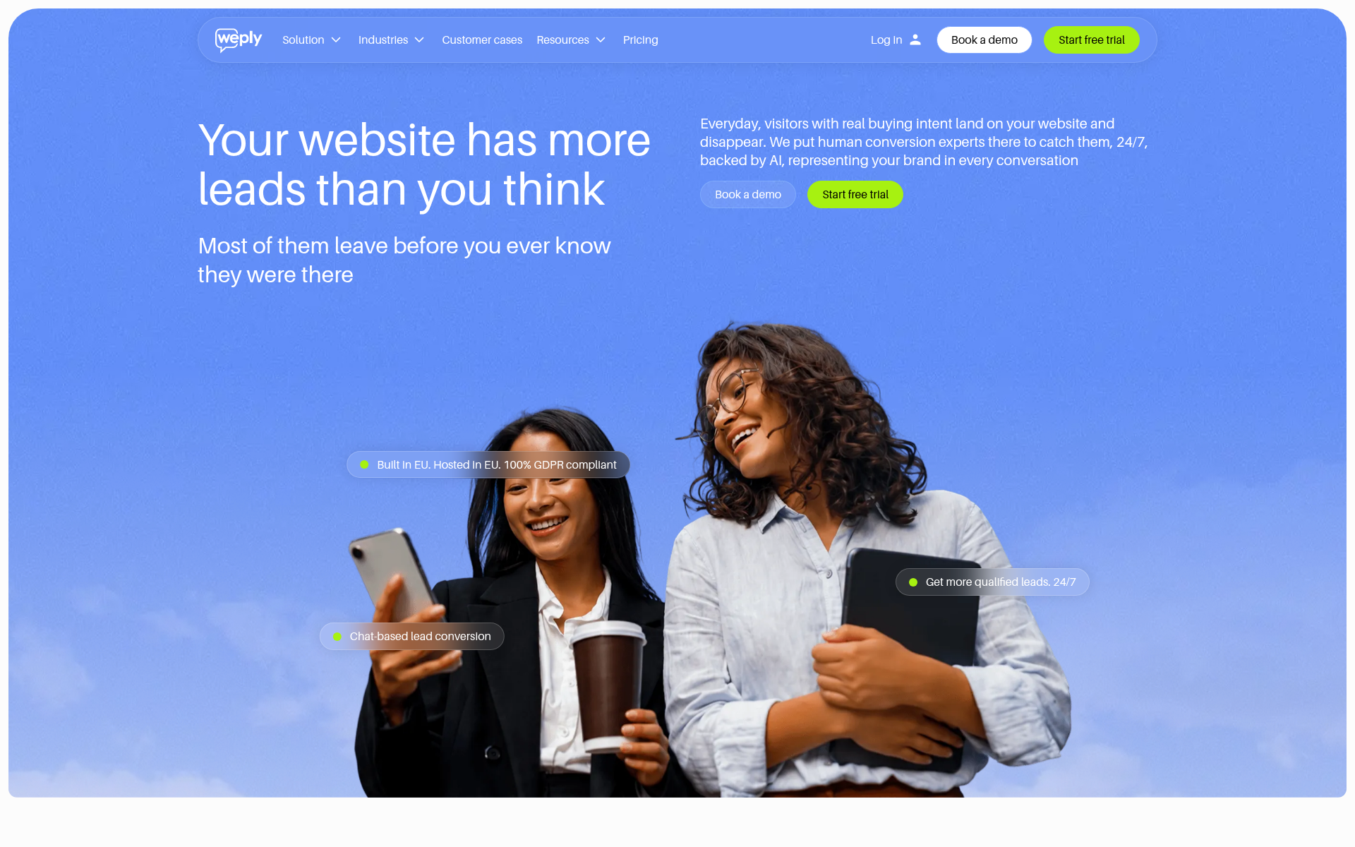Screenshot of weply.chat