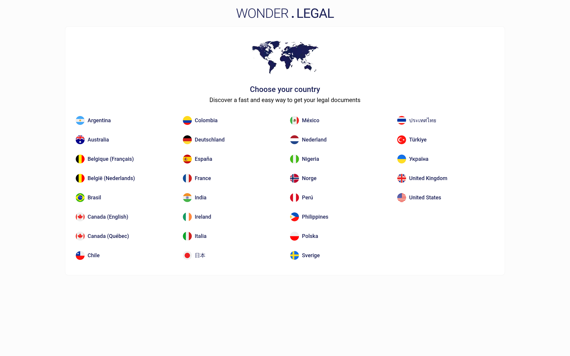 Screenshot of wonder.legal