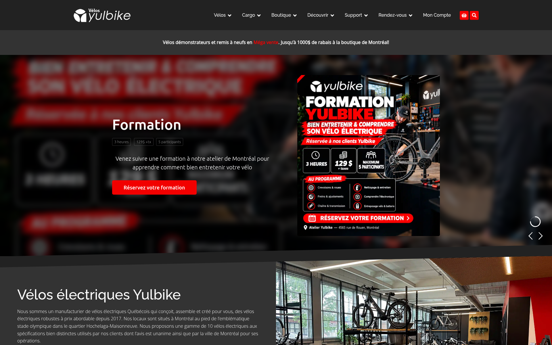 Screenshot of yul.bike