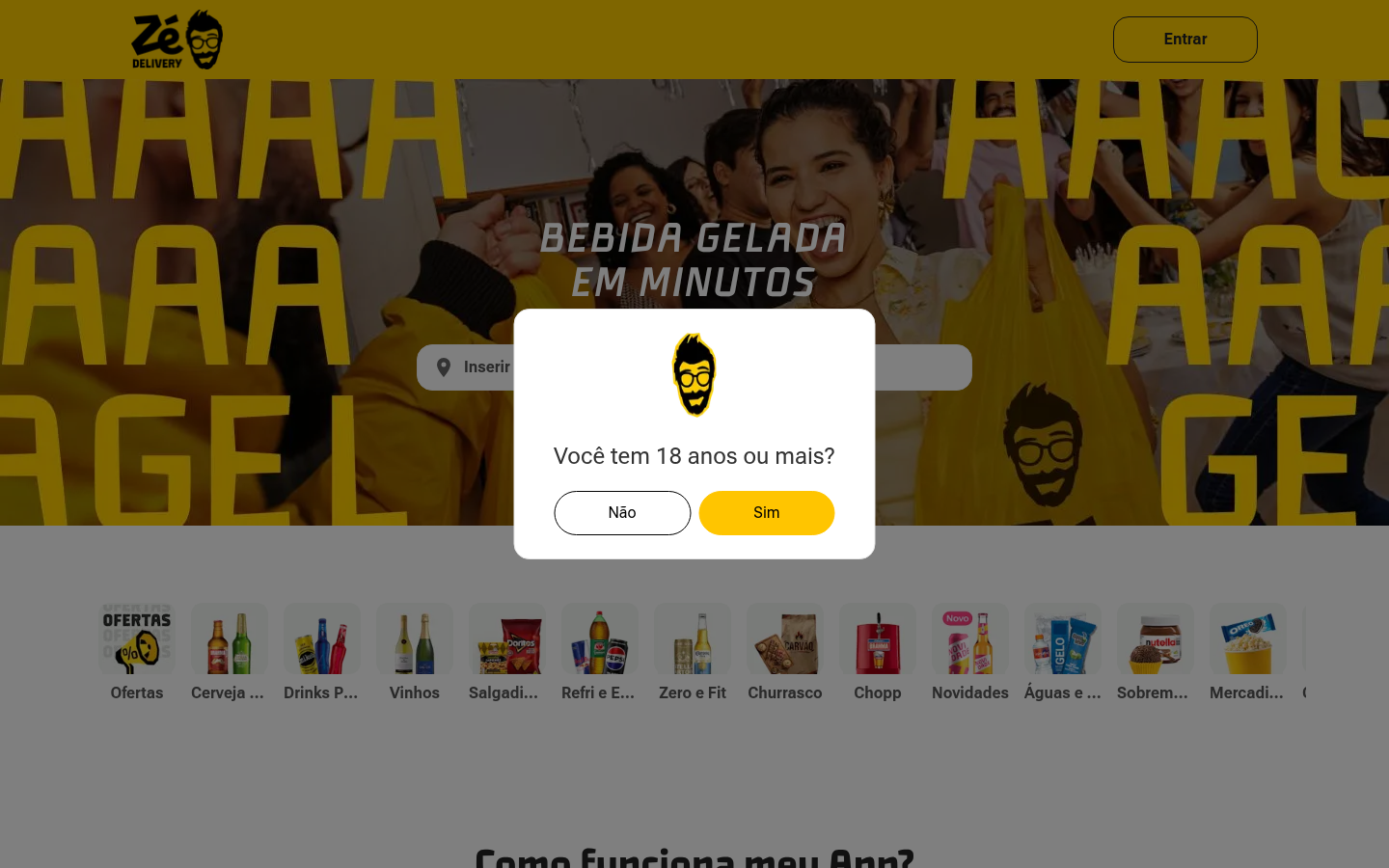 Screenshot of ze.delivery